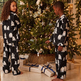 Cyberjammies Kids Unisex Polar Bear Print Pyjama Set In Black