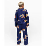 Cyberjammies Kids Unisex Tiger Print Pyjama Set In Indigo