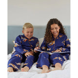 Cyberjammies Kids Unisex Tiger Print Pyjama Set In Indigo