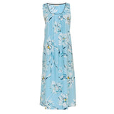 Cyberjammies Madelyn Floral Print Long Nightdress In Blue