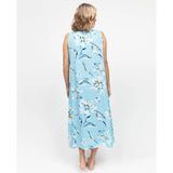 Cyberjammies Madelyn Floral Print Long Nightdress In Blue