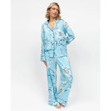 Cyberjammies Madelyn Floral Print Pyjama Top In Blue