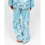Cyberjammies Madelyn Floral Print Wide Leg Pyjama Bottoms In Blue