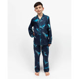 Cyberjammies Marina Kids Unisex Whale Print Pyjama Set In Navy