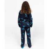 Cyberjammies Marina Kids Unisex Whale Print Pyjama Set In Navy