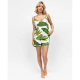 Cyberjammies Olive Leaf Printed Jersey Shorts In Green