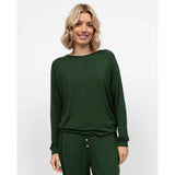 Cyberjammies Olive Womens Slouch Jersey Pyjama Top