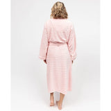 Cyberjammies Striped Fleece Dressing Gown In Pink