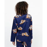 Cyberjammies Tiger Print Pyjama Top In Navy