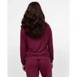 Cyberjammies Yasmin Slouch Jersey Pyjama Top In OX Blood