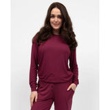 Cyberjammies Yasmin Slouch Jersey Pyjama Top In OX Blood