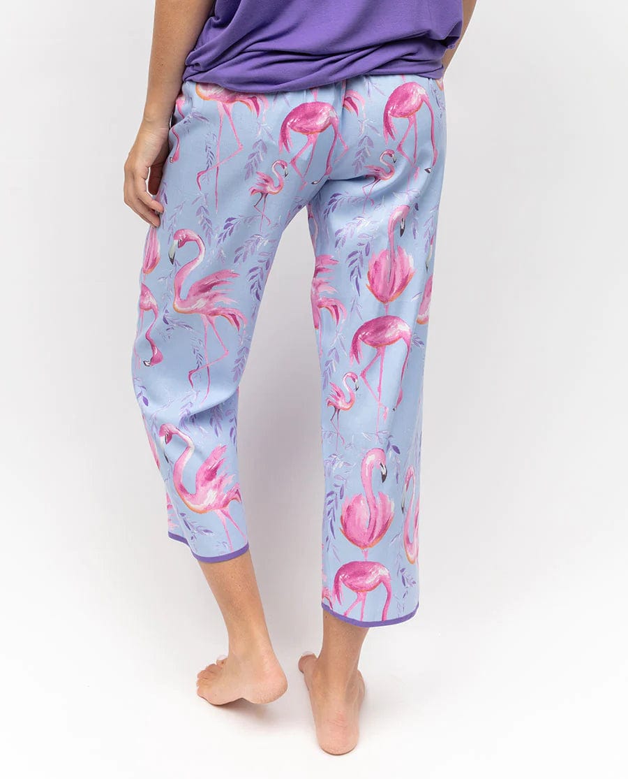 CyberJammies Zoey Flamingo Print Cropped Pyjama Bottoms