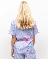 Cyberjammies Zoey Flamingo Print Pyjama Top