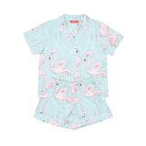Francesca Girls Flamingo Print Shorty Set