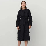 DAY Birger ét Mikkelsen Astrid Blooming Fringes Dress Black