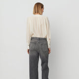 DAY Birger ét Mikkelsen Logan Cotton Silk Texture Blouse Vanilla Ice