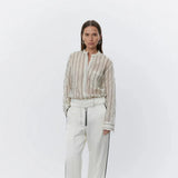 DAY Birger ét Mikkelsen Yrsa Sheer Stripe in Pistachio Shell
