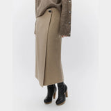 DAY Birger ét Mikkelsen Pepper Double Faced Wool Skirt In Beige