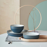 Denby Impression Charcoal Blue 12 Piece Tableware Set