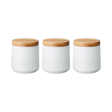 Denby Set Of 3 White Storage Canisters
