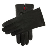 Dents - Kingston Men's Handsewn Three-Point Silk-Lined Leather Gloves In Black