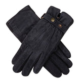 Dents - Laura Women's Three-Point Fleece-Lined Suede Gloves In Navy