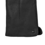 Dents - Maria Touchscreen Single-Point Faux Fur-Lined Leather Gloves In Black