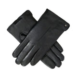 Dents - Maria Touchscreen Single-Point Faux Fur-Lined Leather Gloves In Black