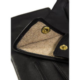 Dents - Mendip Men's Three-Point Wool-Lined Leather Officer's Gloves In Black