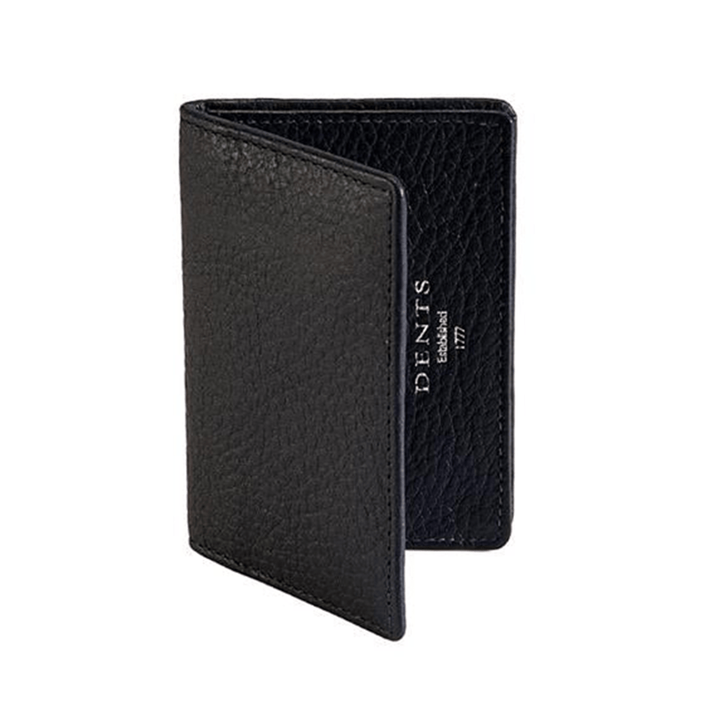 Dents Pebble Grain Leather Card Holder With RIFD Blocking Protection Navy