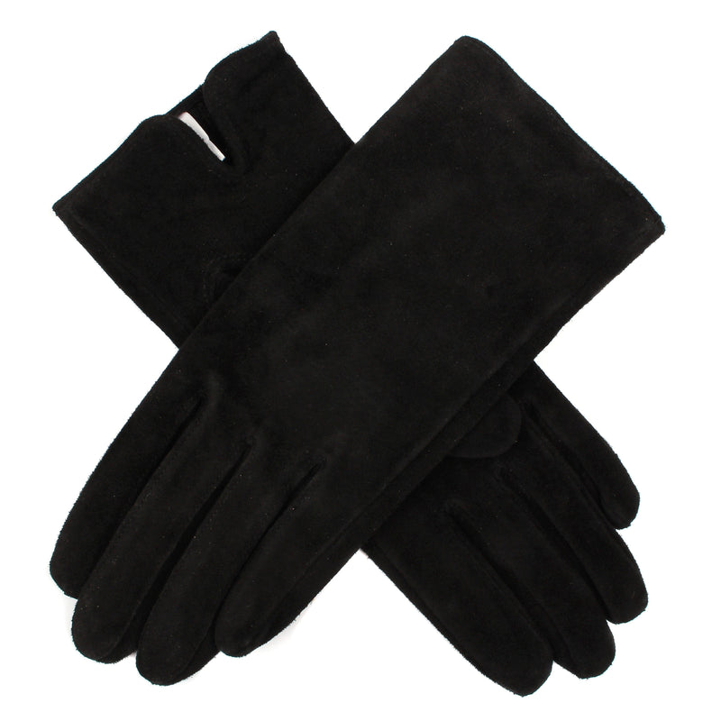 Dents Suede Gloves Black