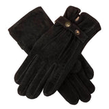 Dents- Laura Three-Point Fleece-Lined Suede Gloves In Black