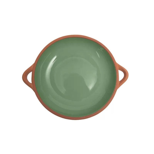 Dexam Sintra Large Glazed Terracotta Tapas Dish In Green
