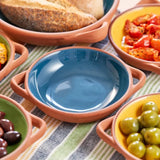 Dexam Sintra Large Glazed Terracotta Tapas Dish In Ink Blue