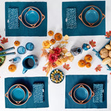 Dexam Sintra Large Glazed Terracotta Tapas Dish in Ink Blue