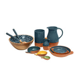 Dexam Sintra Large Glazed Terracotta Tapas Dish In Ink Blue