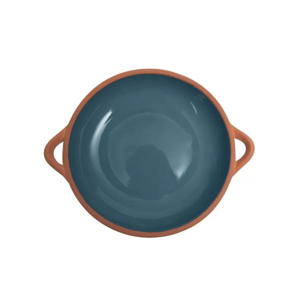 Dexam Sintra Large Glazed Terracotta Tapas Dish In Ink Blue
