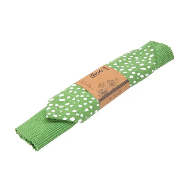 Dexam Sintra Recycled Cotton Spotted Napkin and Placemat Set In Green