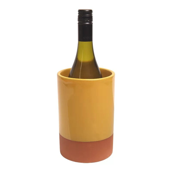 Dexam Sintra Glazed Terracotta Wine Cooler In Ochre