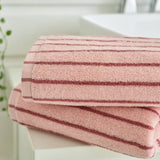 Deyongs Malmo Stripe Bath Towel In Pink Rose