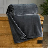 Deyongs Hudson Plain Flannel With Bonded Sherpa Back-Throw 140x180cm