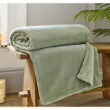 Deyongs Coco Touch Throw In Sage, 140 x 180cm