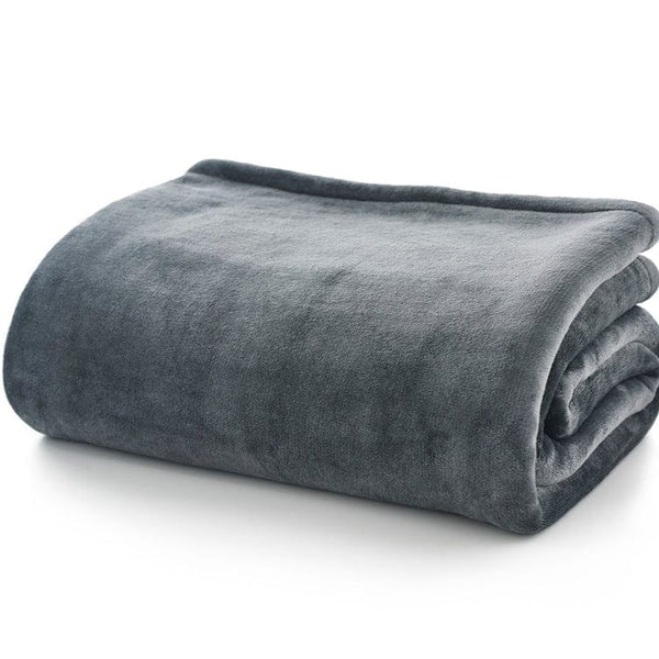 Deyongs Hudson Plain Flannel With Bonded Sherpa Back-Throw 140x180cm