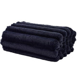 Deyongs Kenwood Faux Fur Throw In Ink Blue, 130 x 170cm