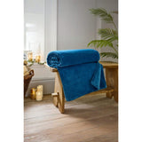 Deyongs Luxury Coco Touch Flannel Throw In Marine