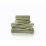 Deyongs Malmo Stripe Bath Towel In Sage Biscuit