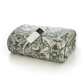 Deyongs Secret Garden Green Printed Fleece Electric Heated Throw 140x180cm