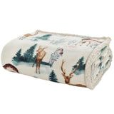 Deyongs Winter Deer Throw In Cream, 140 x 180cm