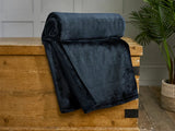 Deyongs Hudson Plain Flannel With Bonded Sherpa Back-Throw 140x180cm