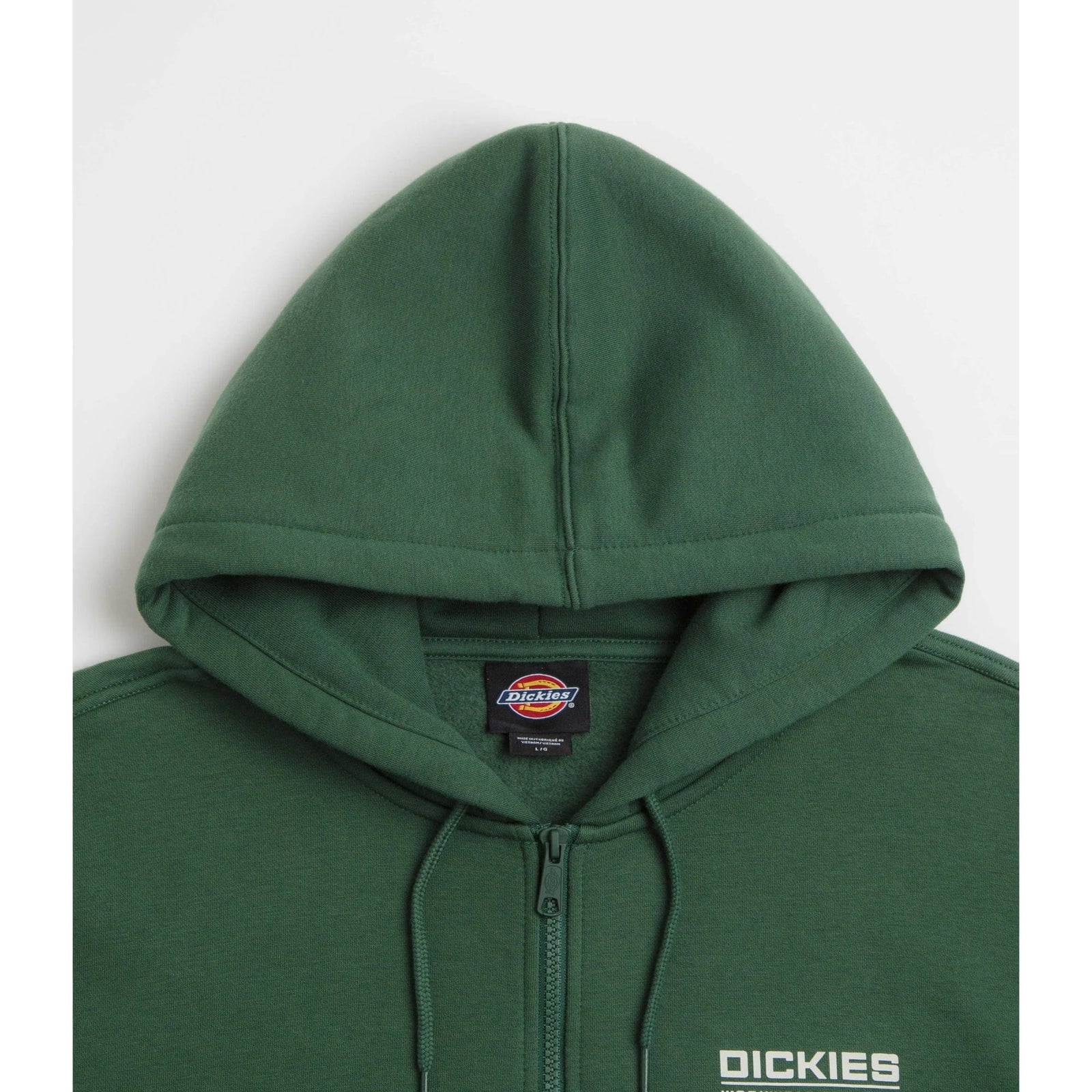 Dickies Mens Tri-Color Logo Fleece Hoodie Jacket, Military Green, Medium US Dickies Mens Tri-Color Logo Fleece Hoodie Jacket, Military Green, Medium US